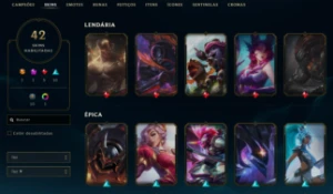 Conta League of Legends Full Acesso - 89 Champs e 42 Skins LOL