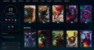 Conta League of Legends Full Acesso - 89 Champs e 42 Skins LOL