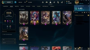 CONTA LOL MESTRE 200 SKINS 300 KK ESSENCIAS - League of Legends