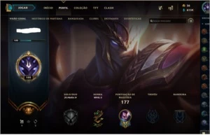 CONTA LEAGUE OF LEGENDS PRATA IV, XP 101 LOL