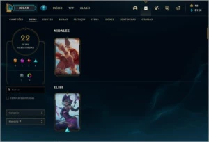 CONTA DIAMANTE 4 I  22 SKINS I - League of Legends LOL