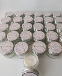 Mini Vela Perfumada Chá de Bebê 35g - Artesanato e Personalizados