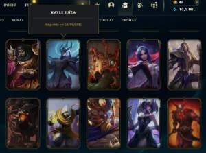 Conta League of Legends 150 champs e 64 Skins - Kayle Juiza LOL