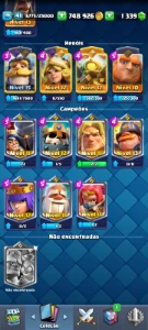 2 Heróis + 7 Evoluções + Conta Brawn Stars 12 Mil Troféus