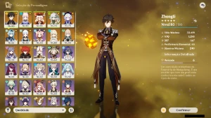 GENSHIN IMPACT - AR55 10 Personagens T5 e 2 Armas T5