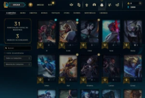 Conta Lol Diamante 4 com 31 Champions e 16 Skins + Espólios - League of Legends