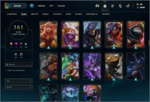 Conta prata 1 com TODOS os champs e 161 skins - League of Legends LOL