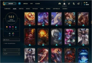 Conta prata 1 com TODOS os champs e 161 skins - League of Legends LOL