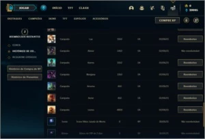 Conta ouro 3 com 5 skins e 24 champs (30k de EA) - League of Legends LOL