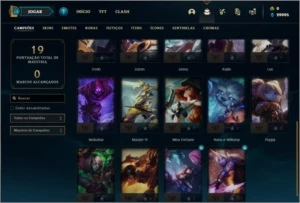 Conta ouro 3 com 5 skins e 24 champs (30k de EA) - League of Legends LOL