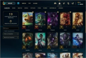 Conta ouro 3 com 5 skins e 24 champs (30k de EA) - League of Legends LOL