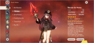 Genshin impact conta Hu tao + Homa e Shogun Raiden