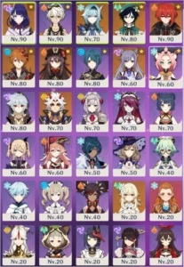 Conta Genshin Impact - AR55- 8 personagens 5 estrelas