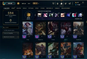 Unranked com TODOS o champs e 182 Skins ( JG / TOP ) - League of Legends LOL