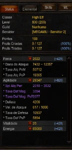 MegaMu ELFA 200 RR - LV 800 - MU Online