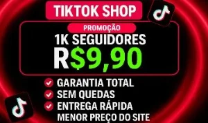 1000 seguidores tiktok - Redes Sociais