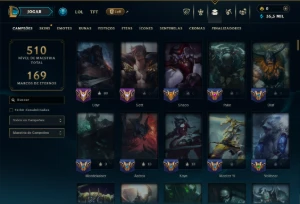 Ouro 4 com TODOS os Champs e 104 Skins ( JG / TOP ) - League of Legends LOL