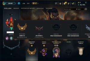 Ouro 4 com TODOS os Champs e 104 Skins ( JG / TOP ) - League of Legends LOL