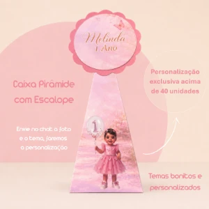 Caixa Pirâmide Personalizada em Kits - Artesanato e Personalizados