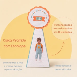 Caixa Pirâmide Personalizada em Kits - Artesanato e Personalizados