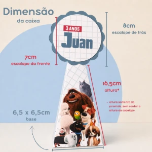 Caixa Pirâmide Personalizada em Kits - Artesanato e Personalizados