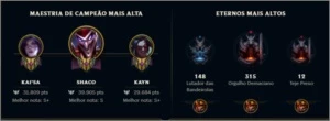 CONTA LEAGUE OF LEGENDS PLATINA LOL