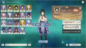 AR 46 - 4,4K DE GEMAS - 4 char 5* - Genshin Impact