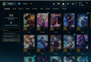 Prata 2 com 35 Champs e 6 Skins ( MAIN SUP ) - League of Legends LOL