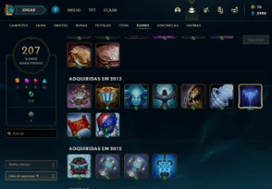 plat 1, MMR bom e skins limitadas - League of Legends LOL