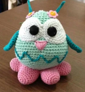 Amigurumi corujinha Love - Artesanato e Personalizados