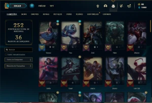 Conta ouro 4 com 75 Champs e 41 Skins ( MAIN MID / JG ) - League of Legends LOL