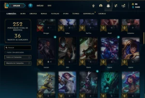 Conta ouro 4 com 75 Champs e 41 Skins ( MAIN MID / JG ) - League of Legends LOL
