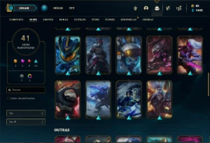 Conta ouro 4 com 75 Champs e 41 Skins ( MAIN MID / JG ) - League of Legends LOL