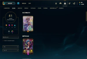 Conta ouro 4 com 75 Champs e 41 Skins ( MAIN MID / JG ) - League of Legends LOL