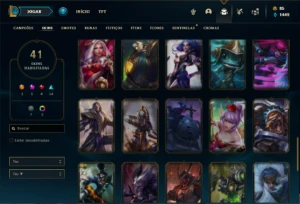 Conta ouro 4 com 75 Champs e 41 Skins ( MAIN MID / JG ) - League of Legends LOL