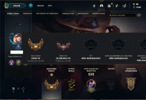 Conta ouro 4 com 75 Champs e 41 Skins ( MAIN MID / JG ) - League of Legends LOL