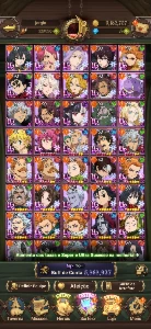 conta de 7DS grand cross - Seven Deadly Sins
