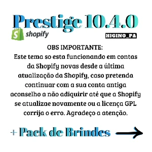 Tema Prestige Shopify + Atualizações e Brindes - Outros