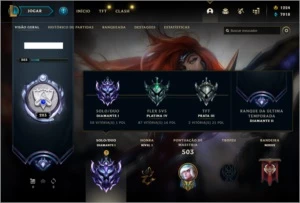 CONTA LV 203 D1 321 SKINS - League of Legends LOL