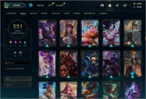 CONTA LV 203 D1 321 SKINS - League of Legends LOL
