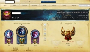 Conta lol Gold V 88 Skins 120 Champ - League of Legends