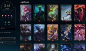 Todos os champions - 315 skins - MMR Diamante 3/4 - League of Legends LOL