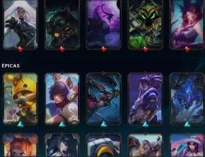 Todos os champions - 315 skins - MMR Diamante 3/4 - League of Legends LOL