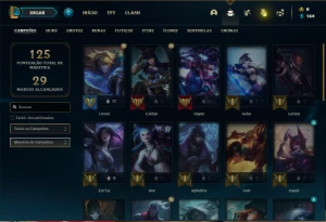 Conta bronze 2 com 35 Champs e 9 Skins + 6 Espolios - League of Legends LOL