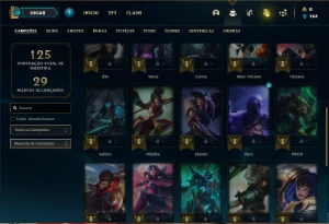 Conta bronze 2 com 35 Champs e 9 Skins + 6 Espolios - League of Legends LOL