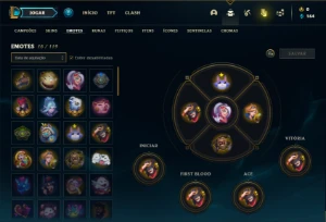 Conta bronze 2 com 35 Champs e 9 Skins + 6 Espolios - League of Legends LOL