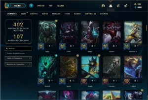 Conta ouro 3 com 145 Champs e 258 Skins + 4 Vitoriosas - League of Legends LOL