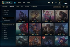 Conta ouro 3 com 145 Champs e 258 Skins + 4 Vitoriosas - League of Legends LOL