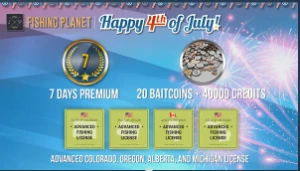 Fishing planet DLC (Happy 4th of July Pack Steam)