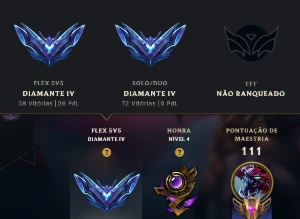 Conta Diamante Darius Prestigio - League of Legends LOL